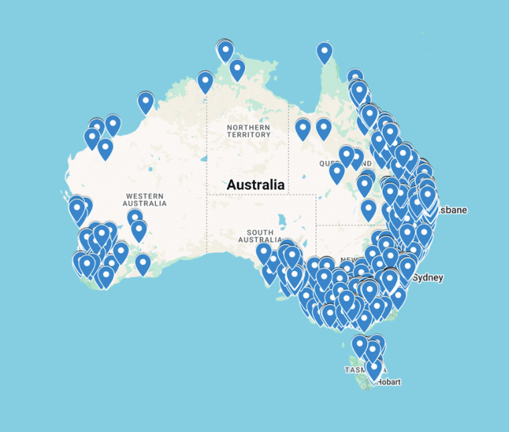 MAP of BOAF members